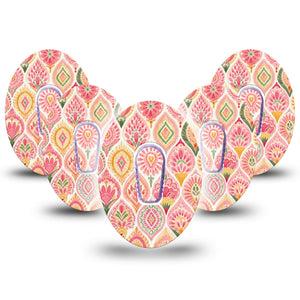 ExpressionMed Blush Dexcom G6, 5-Pack Tape and 5-Pack Sticker blush pink pattern Decorative Decal for CGM