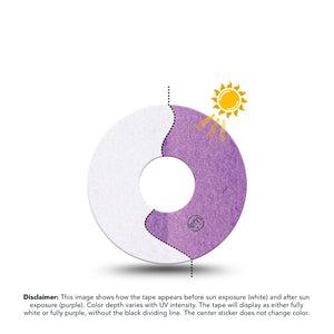 ExpressionMed Solar Violet Freestyle Libre 3 and Libre 3 Plus Tape, Single Tape UV-Activated Purple, Adhesive Tape Continuous Glucose Monitor Design