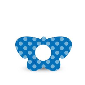 ExpressionMed Blue Polka Dots Infusion Set Butterfly Shape Tape, 5-Pack Tape Blue Polka Dots, Plaster Continuous Glucose Monitor Design
