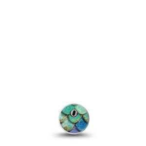 ExpressionMed Mermaid Scales Freestyle Libre 3 and Libre 3 Plus Sticker, Single Sticker ocean shimmer texture Waterproof Adhesive Tape for CGM