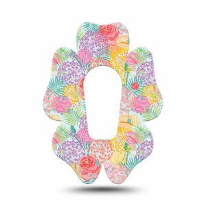 ExpressionMed Spring Flowers Dexcom G6 Flower, Single Tape Intricate florals Overlay Tape for CGM