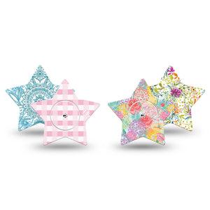 ExpressionMed Fresh Greenery Freestyle Libre, Libre 2 Plus, and Abbott Lingo Star, tape and sticker  Bright petals Waterproof Sensor Cover for CGM
