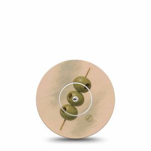 ExpressionMed Olives Freestyle Libre, Libre 2 Plus, and Abbott Lingo, Single Tape and Single Sticker Watercolor olives Overlay Patch for CGM