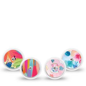 ExpressionMed Soft-Tone Freestyle Libre, Libre 2 Plus, and Abbott Lingo Sticker, 4-Pack Sticker soft aesthetic design Overlay Patch for Continuous Glucose Monitor