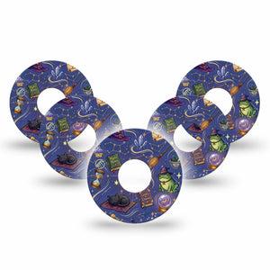 ExpressionMed Wizarding World Freestyle Libre 3 and Libre 3 Plus, 5-Pack magical world pattern Sensor Decoration for CGM