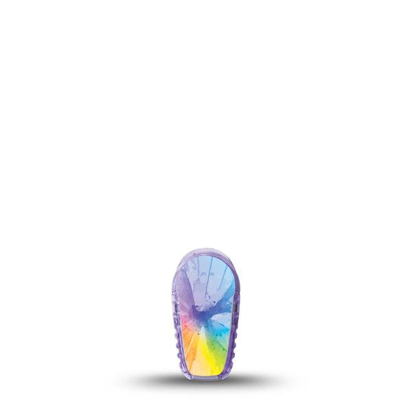 ExpressionMed Rainbow Flower  Dexcom G6 Sticker Single Sticker Only Flower Shape Colorful Flower, Decorative Decal CGM Design