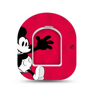 ExpressionMed Magical Mouse Omnipod Surface Center Sticker and Mini Tape Vintage Mickey Mouse Vinyl Sticker and Tape Design Pump Design