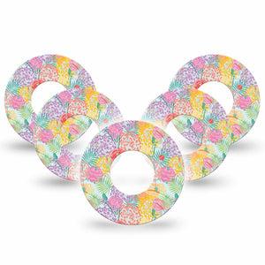 ExpressionMed Spring Flowers Freestyle Libre, Libre 2 Plus, and Abbott Lingo, 5-Pack Spring flower mix Decorative Patch for Continuous Glucose Monitor
