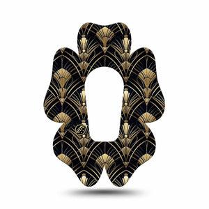 ExpressionMed Midnight Deco Dexcom G6 Flower, Single Tape Funky vintage Overlay Tape for CGM