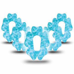 ExpressionMed Sunlit Water Dexcom G6 Flower, 5-Pack Water surface pattern Plaster for Continuous Glucose Monitor