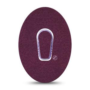 ExpressionMed Wine Red Dexcom G6 Tape, Single Tape and Single Sticker Solid Mauve Red, Plaster Continuous Glucose Monitor Design