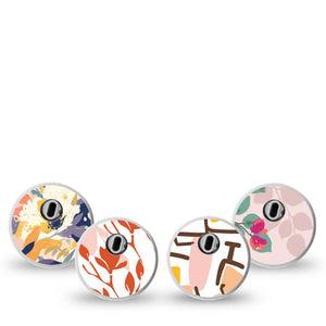 ExpressionMed Sunset Sorbet Variety Pack Freestyle Libre 3 Sticker, 4-Pack Sticker Variety Geo Shapes and Animal Mix, Decorative Decal CGM Design