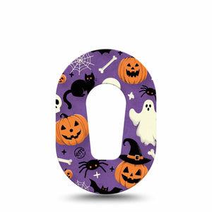 ExpressionMed Happy Halloween Dexcom G6 Mini Tape Single Classic Halloween Theme Adhesive Tape CGM Design