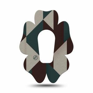 ExpressionMed Timberline  Dexcom G6 Flower, Single Tape Woodsy color palette Overlay Tape for CGM
