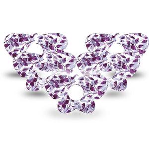 ExpressionMed Textured Petals Freestyle Libre 3 Butterfly Shape Tape 5-Pack Patterned Petals Overlay Patch CGM Design