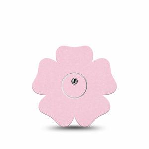 ExpressionMed Baby Pink Freestyle Libre 3 and Libre 3 Plus Flower Shape Tape, Single Tape and Single Sticker Light Cute Pink, Overlay Tape CGM Design