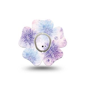ExpressionMed Wisteria Fade Dexcom G7 and Dexcom Stelo Glucose Biosensor System Flower, Single Tape and Single Sticker Geometric blooms Patch for CGM