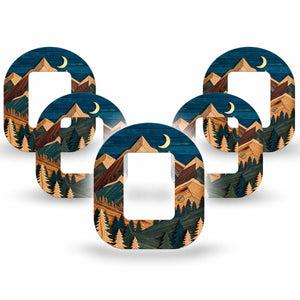 ExpressionMed Wood Mountains Tandem Mobi, 5-Pack forest mountain style Decorative Patch For Pump