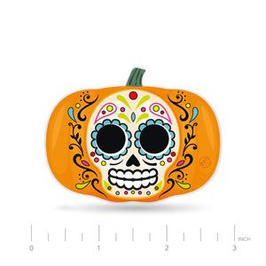 ExpressionMed Sugar Skull Pumpkin Decal Sticker Sugar Skull on Pumpkin  Decal Sticker Only