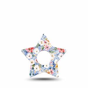 ExpressionMed Petal Breeze Freestyle Libre 3 and Libre 3 Plus Star, Single Tape Delicate stems Best Covers for CGM