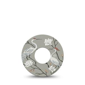 ExpressionMed Cranes Infusion Set, 5-Pack Crane illustrtation Decorative Patch For Insulin Pump