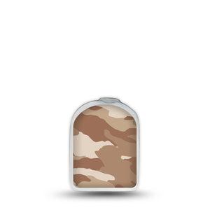 ExpressionMed Desert Camo Omnipod Surface Center Sticker Single Sticker Desert Brown Camouflage Vinyl Decoration Pump Design