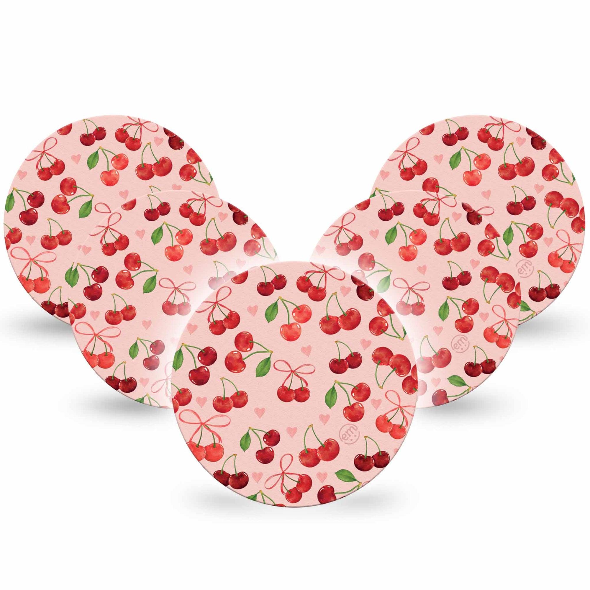 ExpressionMed Cherries Dexcom G7 Overpatch, Dexcom Stelo Glucose Biosensor System, 5-Pack Tape Wild Cherries, Overlay Tape CGM Design