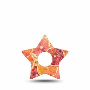 ExpressionMed Oranges Freestyle Libre 3 and Libre 3 Plus Star, Single Tape Watercolor citrus Best Covers for CGM