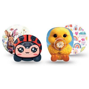 ExpressionMed Spring Friends Freestyle Libre, Libre 2 Plus, and Abbott Lingo, tape and sticker  Happy springtime friends Adhesive Tape for CGM