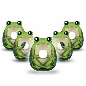 ExpressionMed Froggy Freestyle Libre 3 and Libre 3 Plus Gumdrop Shape Tape, 5-Pack Tape Squishmallow Inspired Frog, Overlay Patch CGM Design