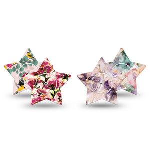 ExpressionMed Warm Florals Freestyle Libre, Libre 2 Plus, and Abbott Lingo Star, tape and sticker  Pearly lilacs and pinks Waterproof Sensor Cover for CGM