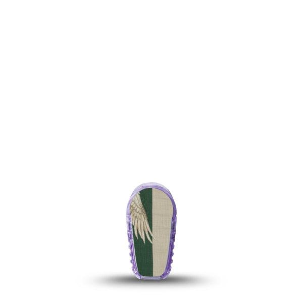ExpressionMed Tapestry Cranes Dexcom G6 Sticker, Single Sticker Green and white canes trees Decorative Adhesive Tape for CGM