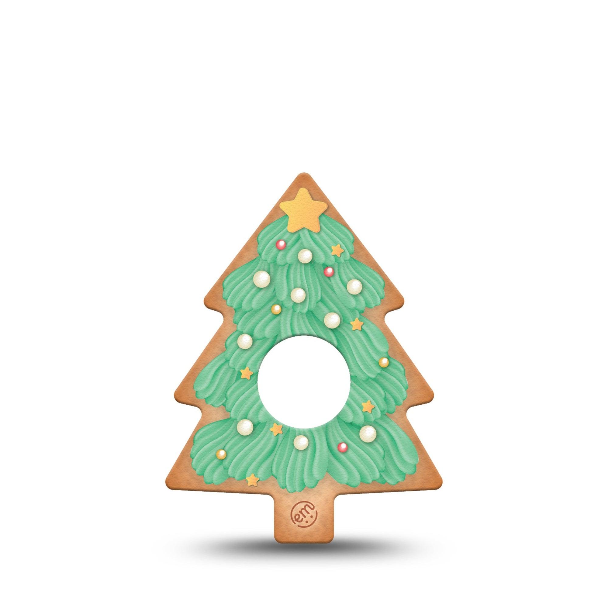 ExpressionMed Christmas Cookie Freestyle Libre 3 Tree Shape Tape Single Tape Basic Christmas Tree Patch CGM Design