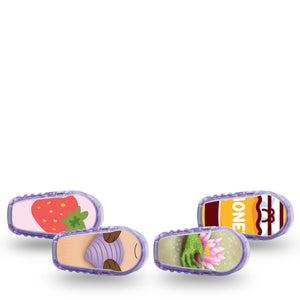 ExpressionMed Buzz, Boink and Splash Variety Pack Dexcom G6 Sticker, 4-Pack Sticker Variety Squishmallow Inspired, Vinyl Decoration Continuous Glucose Monitor Design