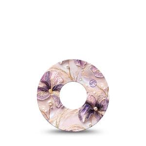 ExpressionMed Pink Pearls Infusion Set, 5-Pack Sparkle glitter floral inspired Decorative Patch For Insulin Pump