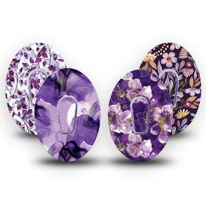 ExpressionMed Moody Plum Dexcom G6, tape and sticker  Beautiful purple tones Waterproof Plaster for Continuous Glucose Monitor