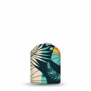 ExpressionMed Jungle Tropics Pod Full Wrap Sticker Pod Full Wrap Sticker Single Sticker Green Jungle Leafs Decorative Decal Pump design