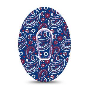 ExpressionMed Independence Paisley Dexcom G6 Sticker and Tape  Cool Paisley Print, Vinyl Sticker and Tape Design CGM Design