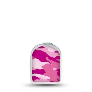 ExpressionMed Pink Camo Omnipod Surface Center Sticker Single Sticker Pink Concealment Inspired Vinyl Decoration Pump Design