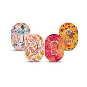 ExpressionMed Ruffle Bloom Dexcom G6 Mini, tape and sticker  floral bloom pattern Waterproof Adhesive Tape for CGM