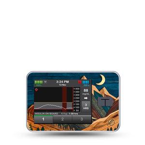 ExpressionMed Wood Mountains T-Slim Sticker, Single Sticker woodland mountain scene Fixing Ring Tape For Pump