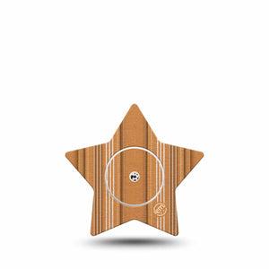 ExpressionMed Golden Oxford Freestyle Libre, Libre 2 Plus, and Abbott Lingo Star, Single Tape and Single Sticker Golden fabric Patch for CGM