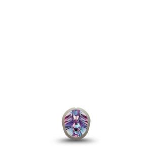 ExpressionMed Crystal Butterfly Dexcom G7 and Dexcom Stelo Glucose Biosensor System Sticker, Single Sticker butterfly crystal style Decorative Patch for Continuous Glucose Monitor