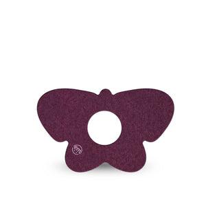 ExpressionMed Wine Red Freestyle Libre 3 and Libre 3 Plus Butterfly Shape Tape, Single Tape Basic Color, Overlay Patch CGM Design