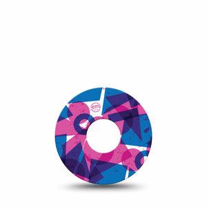 ExpressionMed Violet Vortex Freestyle Libre 3 and Libre 3 Plus Tape Single Tape Fun Shape Mix, Adhesive Tape Continuous Glucose Monitor Design