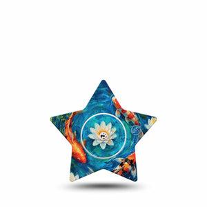 ExpressionMed Koi Pond Freestyle Libre, Libre 2 Plus, and Abbott Lingo Star, Single Tape and Single Sticker japanese pond aesthetic Patch for CGM