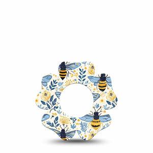 ExpressionMed Busy Bees Freestyle Libre, Libre 2 Plus, and Abbott Lingo Flower, Single Tape Spring petals bees Decorative Adhesive Tape for CGM