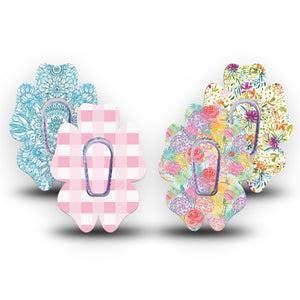 ExpressionMed Fresh Greenery Dexcom G6 Flower, tape and sticker  Bright petals Decorative Patch for CGM