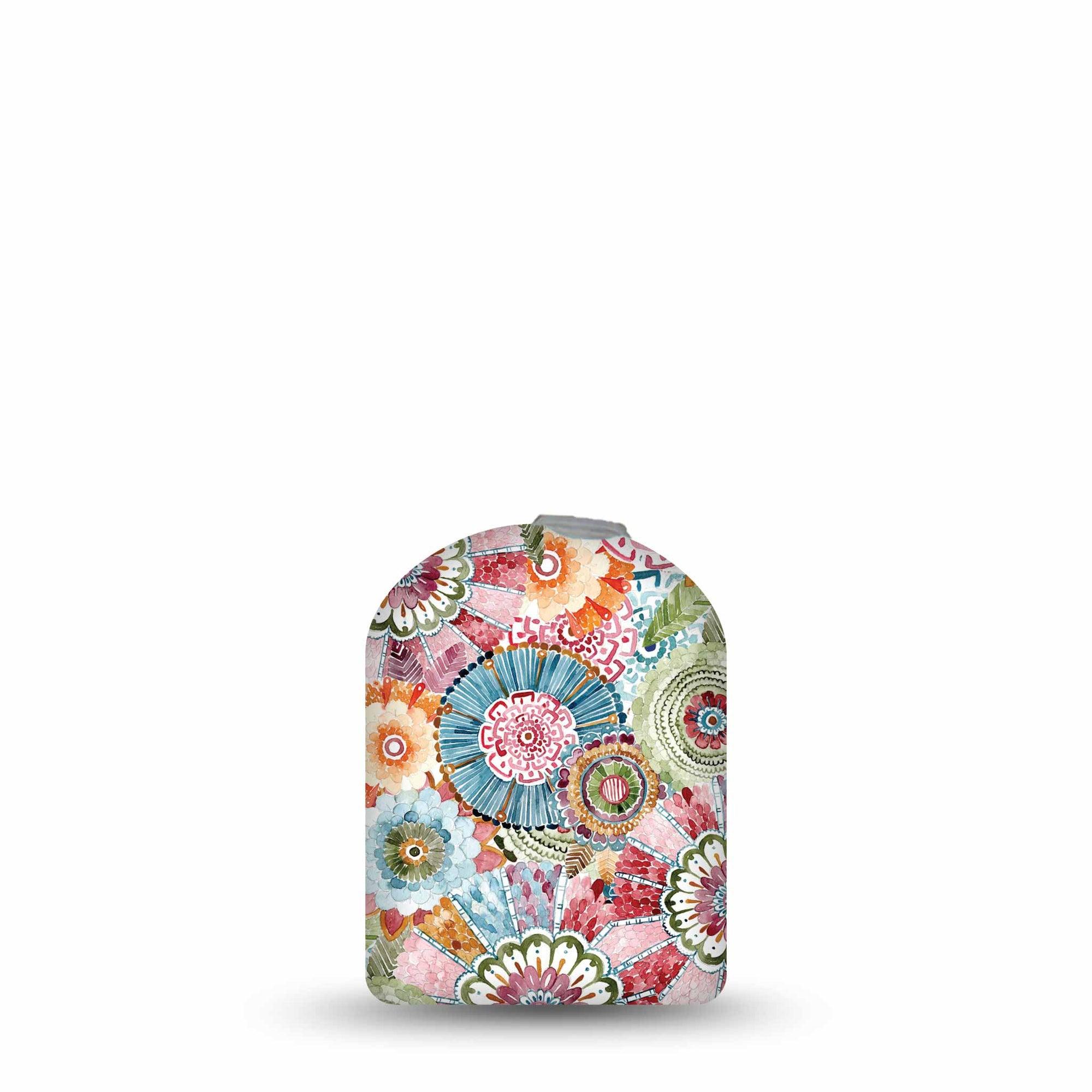 ExpressionMed Petal Print Pod Full Wrap Sticker Pod Full Wrap Sticker Single Sticker Muted colored small floral print design Vinyl Decoration Pump design