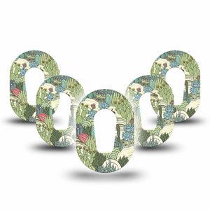 ExpressionMed Cactus Dexcom G6 Mini Tape 5-Pack Tape Desert Canyon Florals, Adhesive Tape CGM Design